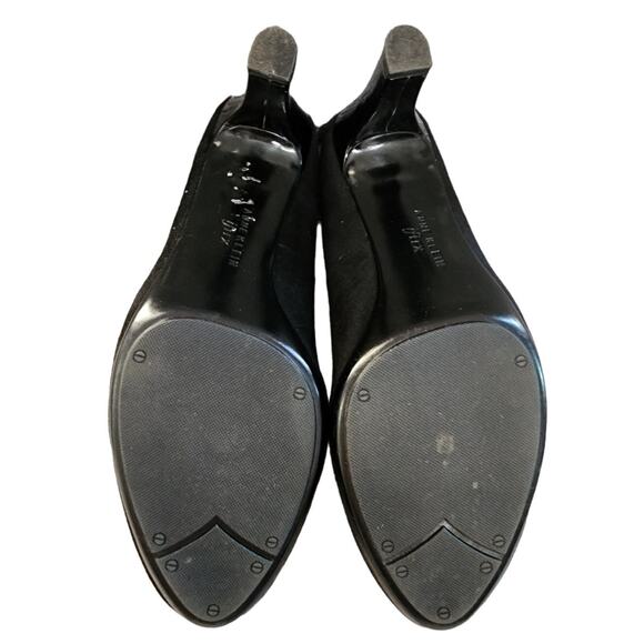 Anna Klein Suede-Like Black Chunky Heels 9M - Picture 5 of 7
